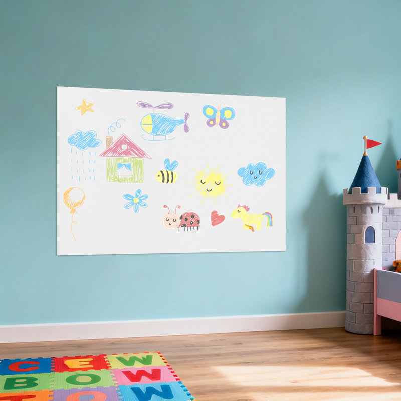 Magnetic Dry Erase Whiteboard Sheet, Flexible Wall-Mount Writing Board For Home, Office & Classroom
