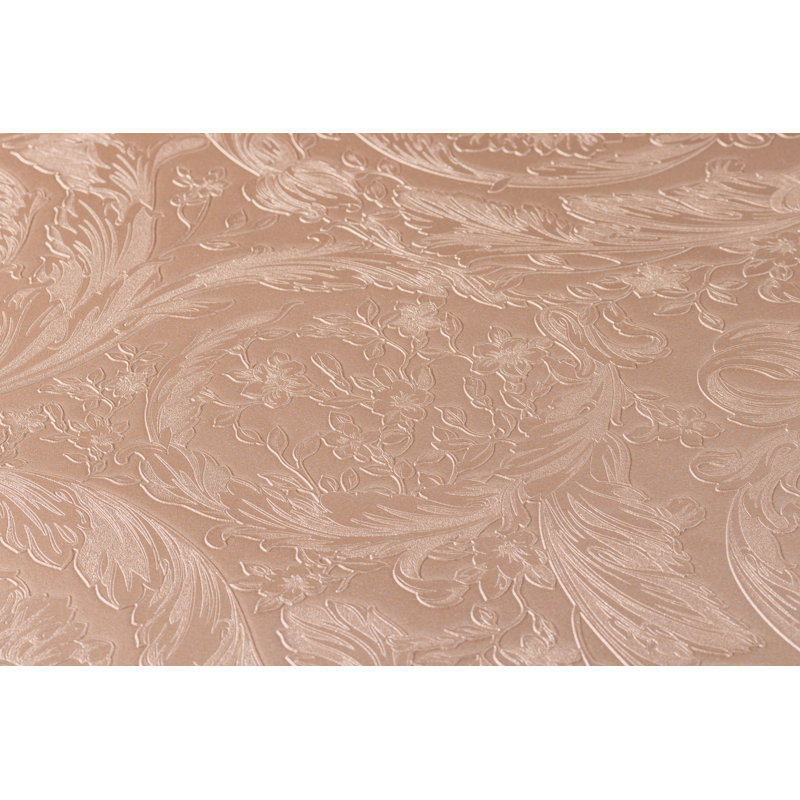 Versace Rose Gold Sublime Unpasted Vinyl Wallpaper, Pink