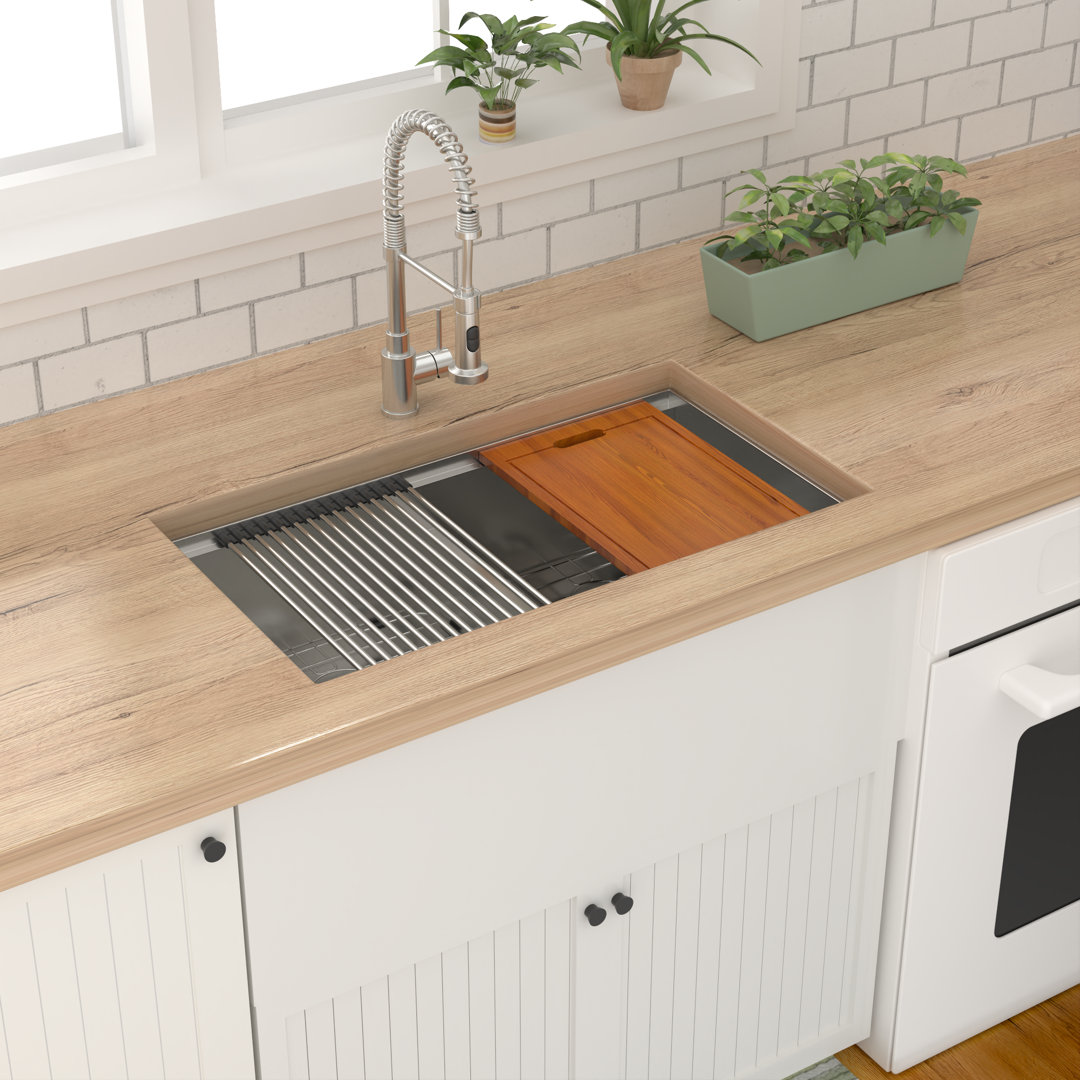 30'' L Undermount Double Bowl Stainless Steel Kitchen Sink APRESSHUI