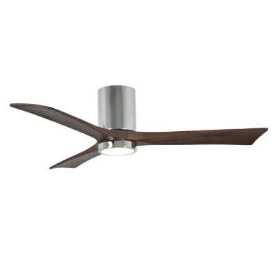 42"" Irene 3-Blade Hugger Ceiling Fan with Wall Remote and Light Kit -  Matthews Fan Company, IR3HLK-CR-WA-52