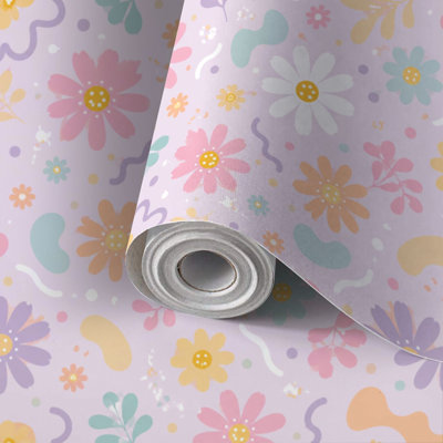 Papier auto-adhésif Pez and Stick Groovy Floral Retro Floral Daisy