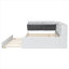 Lit plateforme en bois avec lit gigogne, tablettes et tête de lit avec rangement-610785603-610785606