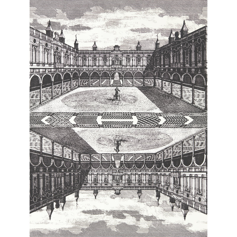 Royal Exchange Wallpaper, Snow/Architects White