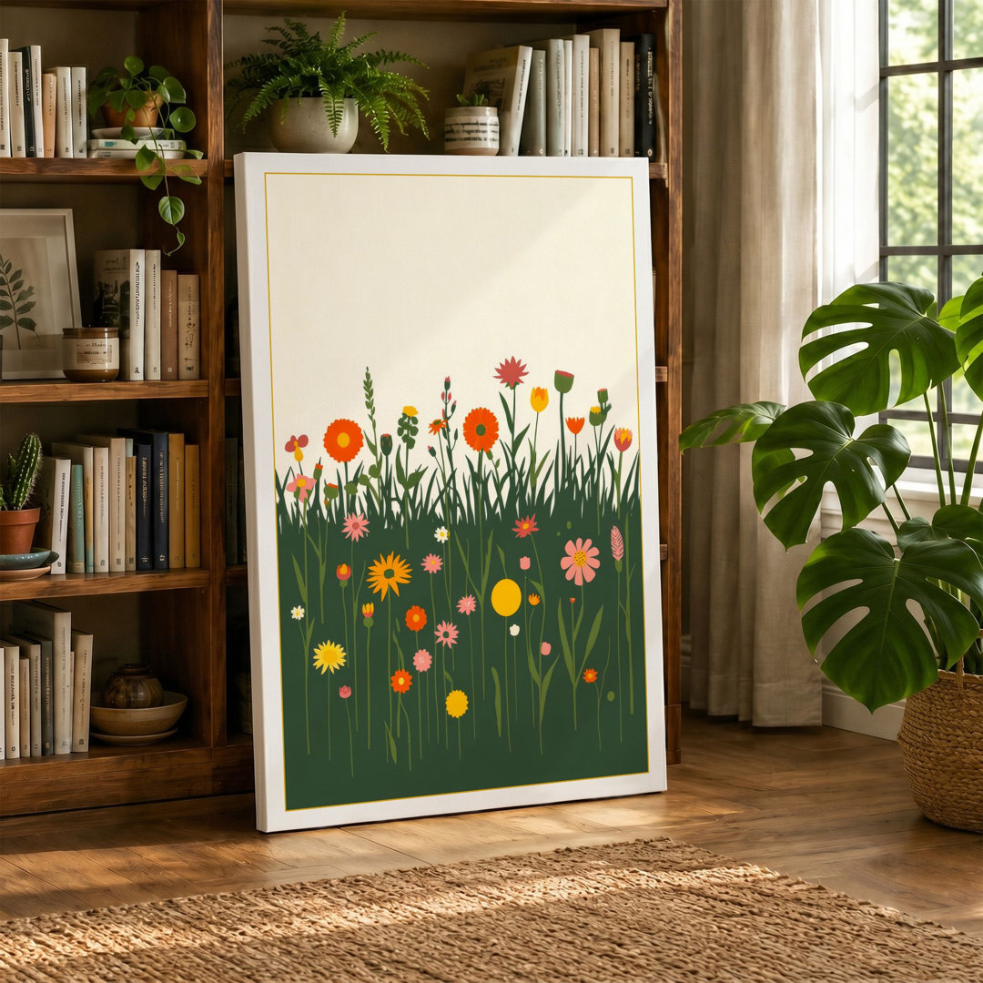 Meadow in Bloom Botanical - Wrapped Canvas