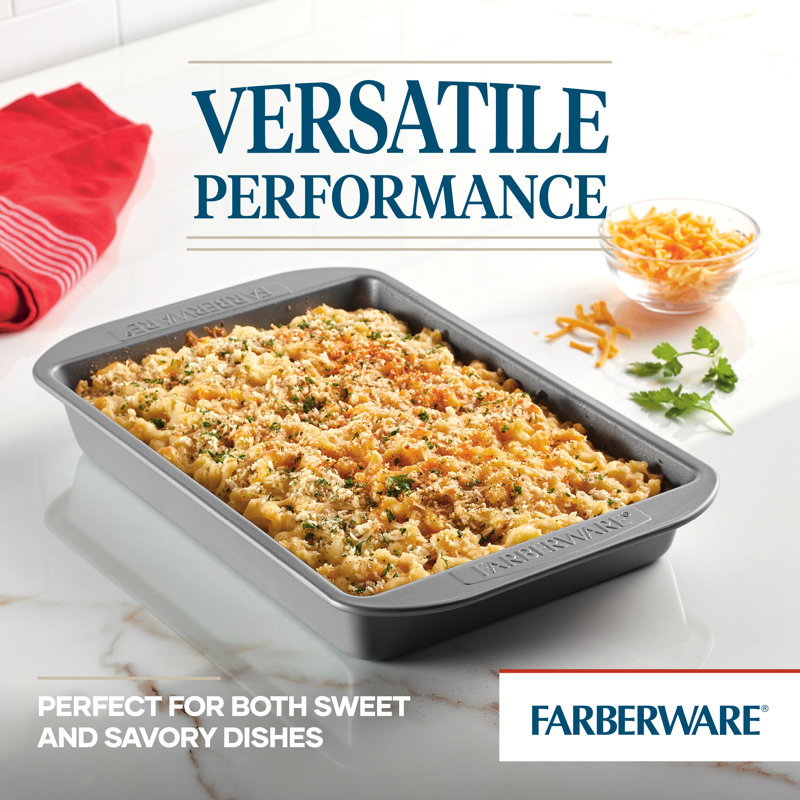 Gray Nonstick Muffin and Lasagna Pan Set with Lid