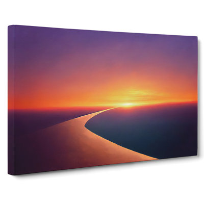 Showstopping Ocean Beach Sunset - Wrapped Canvas