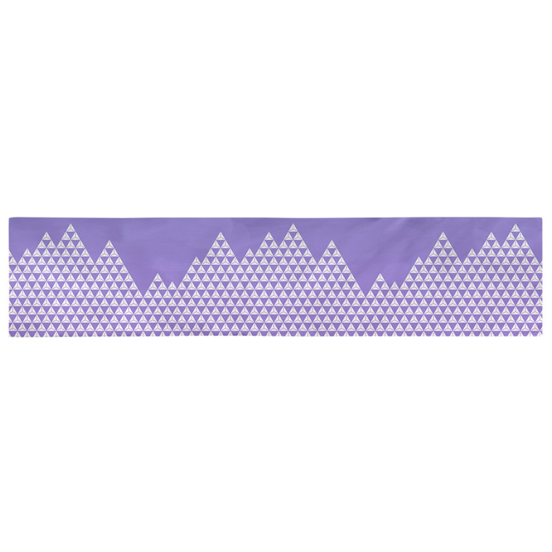 Chemin de table mountain Avicia, 91,5 po x 17,5 po, Bleu / Mauve, Coton
