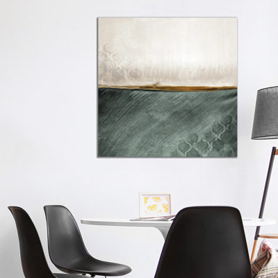 Two Tone 1 Piece Wrapped Canvas Wall Art