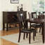 Ensemble de 2 chaises d'appoint simples et contemporaines au fini brun