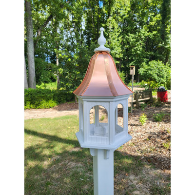 Bell Shaped Copper Roof Bird Feeder, 6 Sided