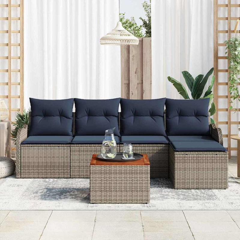 Ensemble de canapé de jardin avec coussin 6 pièces vidaXL