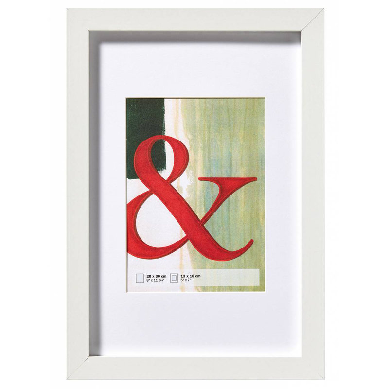 Picture Frame with Mat, White, 83cm H x 63cm W