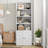 71.4" Farmhouse Bookcase with Doors, 6-Shelf Wooden Storage Cabinet for Living Room, Office & Study-336243895