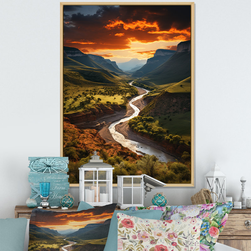 «Beilul Texas Sunset Ultra-Large Angle Landscape Ii», art mural Texas, H 32 po x l 24 po x P 1 po, Cadre flottant érable