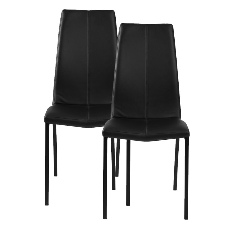 Faddis 44cm H Velvet Upholstered Side Chair, Black