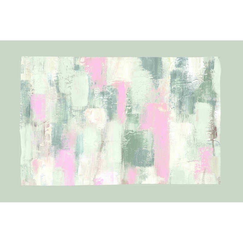 Palette rose et grise - peinture sur toile tendue, H 8 po x l 12 po