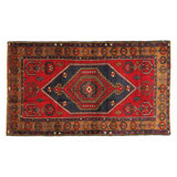 Canvello Vintage Anatolian Red Lamb's Wool Area Rug- 3'8" X 6'3"