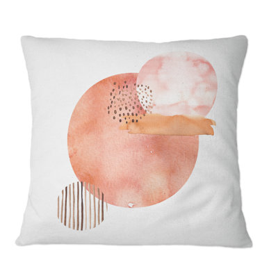 Formes géométriques abstraites dans des tons de terre - coussin décoratif moderne imprimé