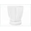 Table basse cylindrique en métal blanc compacte - 22 po de hauteur Boho-Glam pour le salon et amp; Table de chevet