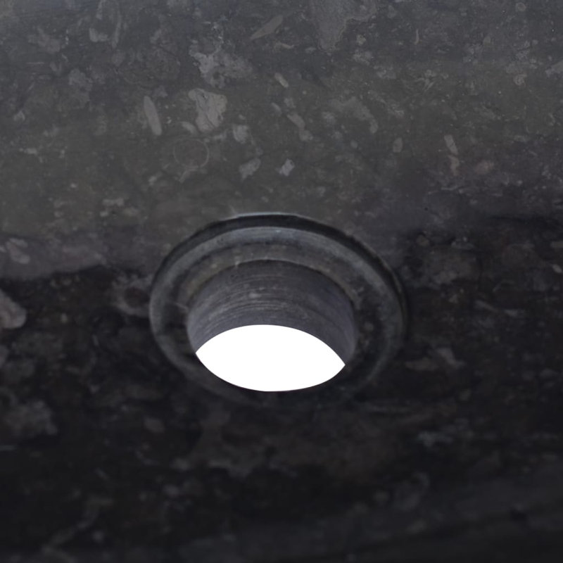 Borough Wharf Traynor 500mm L x 350mm W Marble Rectangular Sink, Black