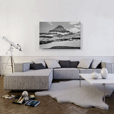 «Mountains from Logan Pass Glacier National Park Montana» par Ansel Adams - reproduction de photo sur toile tendue
