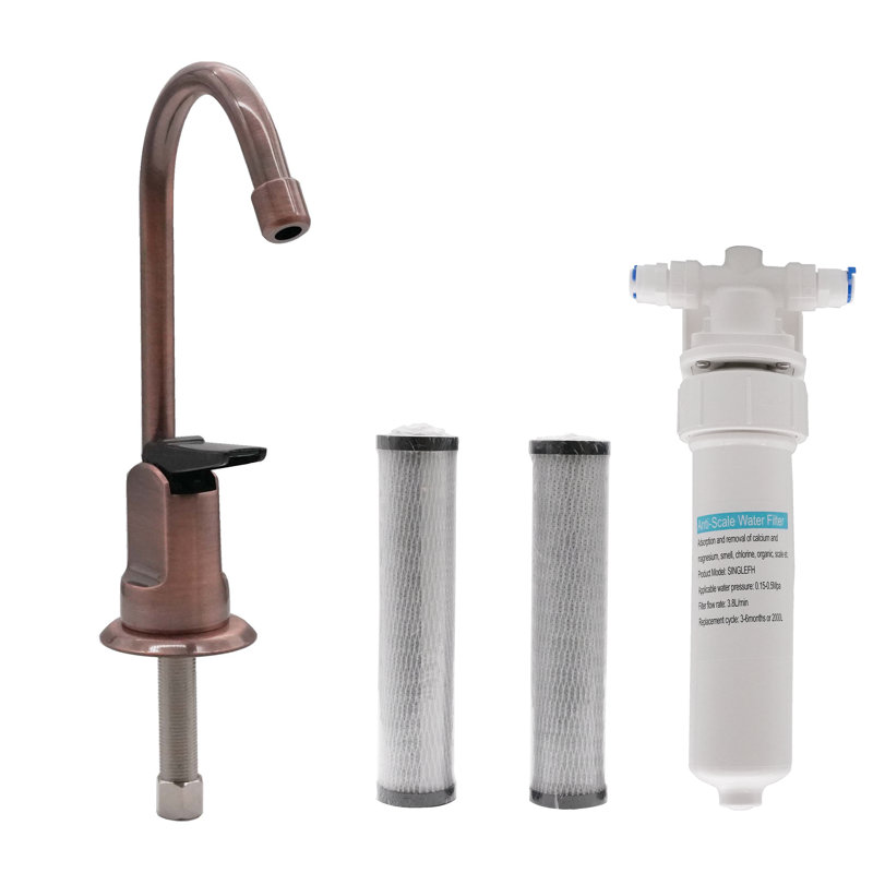 Westbrass Kitchen Faucet with Soap Dispenser, Antique Copper