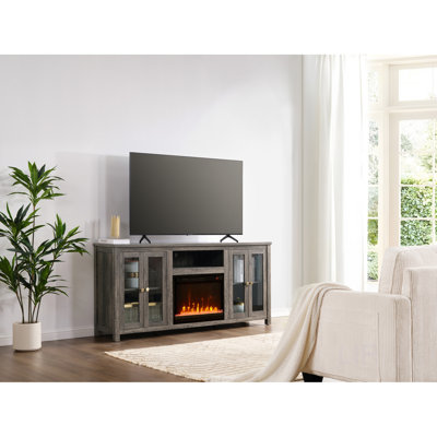 Meuble télé Ellington de 70 po avec chauffeur, éclairage DEL, armoires et tablettes Ellington