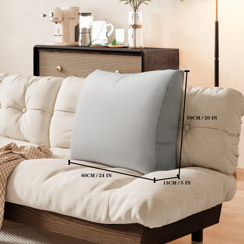 Triangular Backrest Cushion, Grey