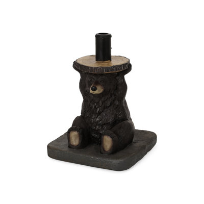 Concrete Umbrella Stand In Dark Brown - Lightweight, Resin Finish, 13.56X13.56X18.38 Inches Lightweight Anchor Resin, 18.38 High, No Assembly Required, Hand-Crafted
