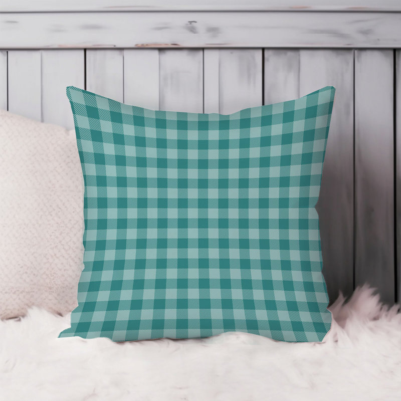 Gingham Aquamarine Pattern V, 20" H x 20" W