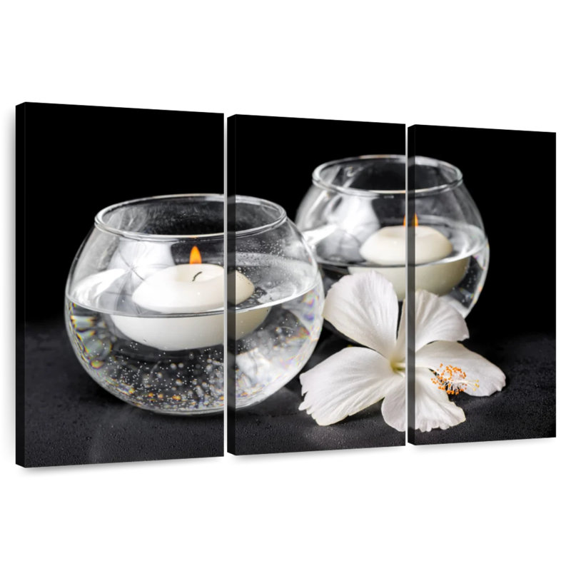 Bougies Kerrick Spa avec hibiscus, H 42 po x l 65 po