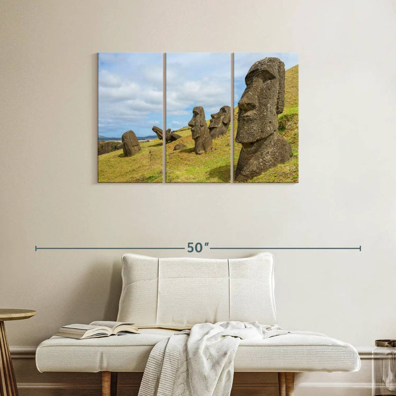 Moeurs de camion à Rano Raraku, H 24 po x l 38 po