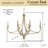Shoreview 6 Light Chandelier in Brushed Honey Gold