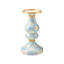 Sky Check Medium Pillar Candlestick