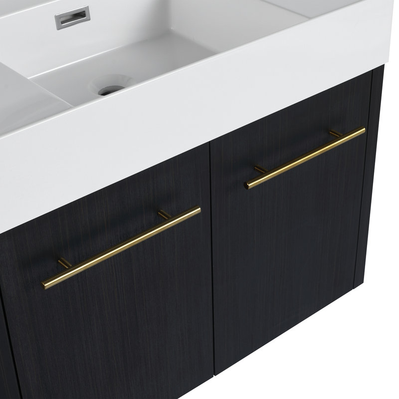 Wall-Mounted Bathroom Vanity With Sink