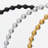 Metal-Framed Beaded Wall Mirror ,Circular Accent Mirror in Black.-1200403373-1200403376