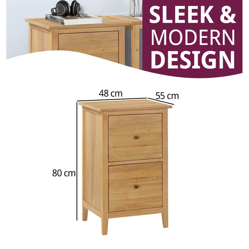 Stockholm 48cm Wide 2 -Drawer File Cabinet