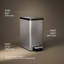 6-Liter Step Trash Can, Black Stainless-1053390343