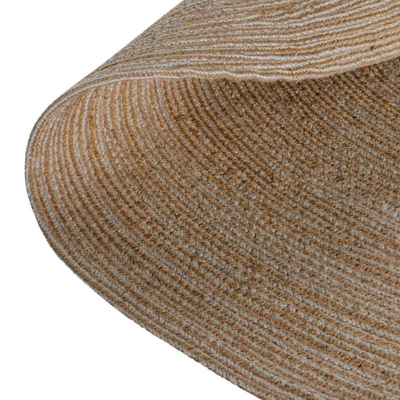 Tapis d'intérieur en jute et polyester tressé rond Chatham - 4 pieds