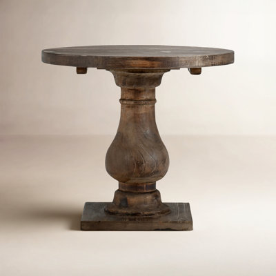 Farrer Solid Wood Pedestal End Table by Ophelia and Co.