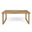Table de salle à manger d'extérieur en bois d'acacia de 69 po, finition sablée naturelle