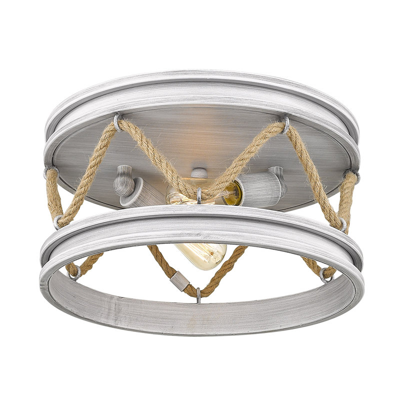 Steel Flush Mount, Gray Driftwood