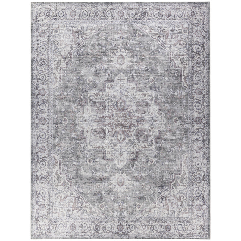 Washable Oriental Rug, Rectangle 10' x 14'