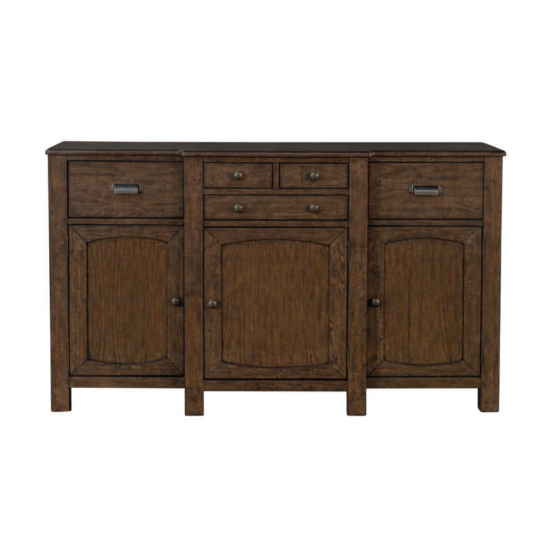 Ashtin 62-inch Solid Wood Server in Muscavadi Brown