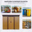 Rangement extérieur en métal 8 pi x 6 pi avec portes coulissantes verrouillables et plaque transparente-118091590