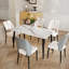 Table de salle à manger moderne à 4 pieds avec plateau en pierre frittée-1714457764-1725750918