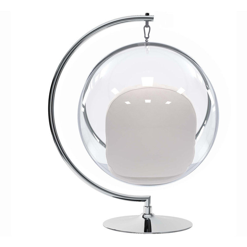 Fauteuil ballon blanc et argenté Gracie Mills