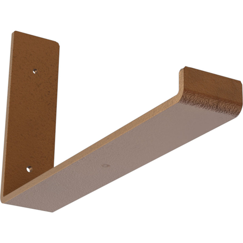2"W x 12"D x 7"H Steel Hanging Shelf Bracket, Hammered Copper, Hammered Copper, 7" H x 2" W x 12" D