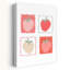 «Berry Stamp Quartet Colorful Modern Retro Fruit», art mural