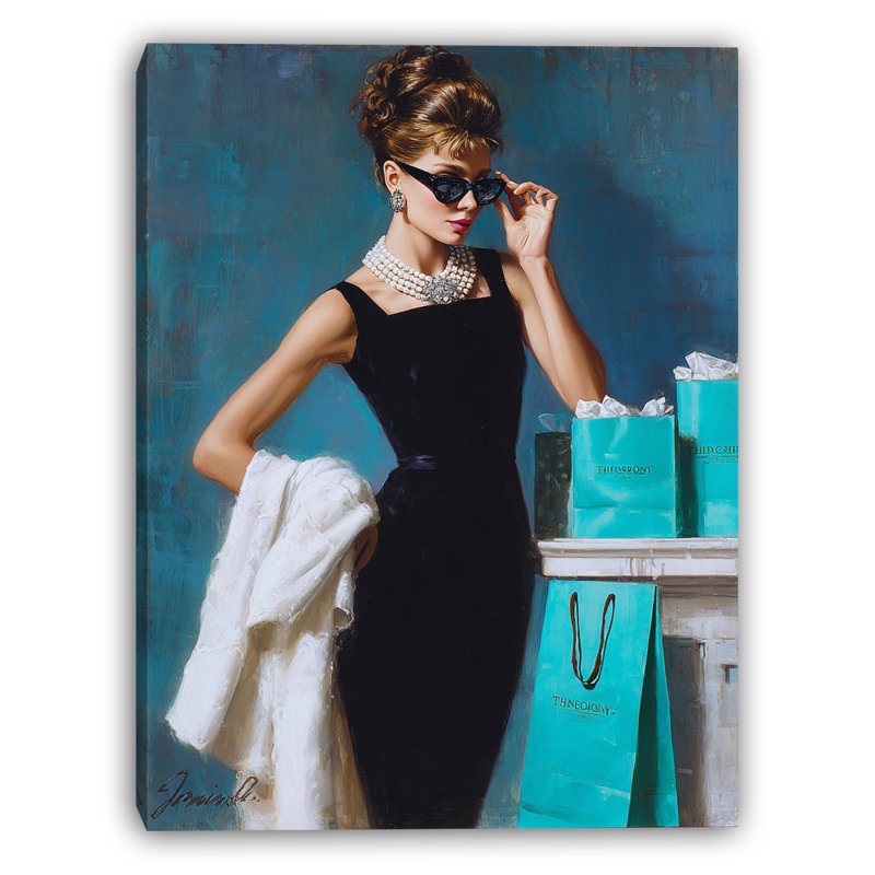 «Elegant in Black», art mural sur toile tendue, H 36 po x l 24 po